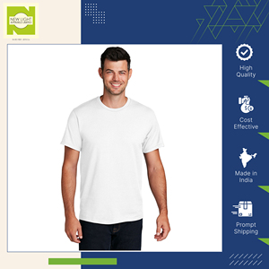 Tamaño personalizado y color disponible cuello redondo 100% algodón camisetas unisex 220 tela GSM uniforme escolar camiseta lisa para estudiantes - Product Image 5