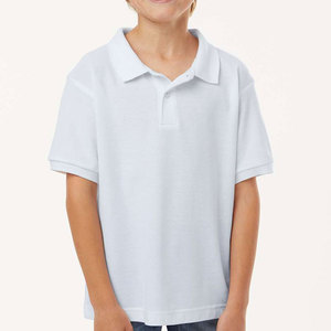 เสื้อโปโลสำหรับเด็กผู้ชายเสื้อโปโลแขนสั้นติดกระดุมพิมพ์โลโก้เสื้อโปโลแบบยืดได้สำหรับเด็กนักเรียนวัยรุ่น - Product Image 6