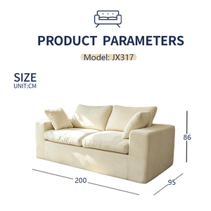Sofá Nube de 2 y <span class=keywords><strong>3</strong></span> <span class=keywords><strong>Plazas</strong></span>, 312 Piezas, Sofá Suave sin Estructura, Comprimido en Caja, Mueble Tapizado para Sala de Estar - Product Image 4