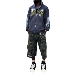 เสื้อฮู้ดสไตล์ฮิปฮอปสุดเทรนด์ปี 2026 ผ้าหนา GSM ซิปหน้า ปักลายกราฟิก พิมพ์ลายกราฟิกตามสั่ง แบรนด์ของตัวเอง เสื้อสเวตเชิ้ตลำลองสำหรับฤดูใบไม้ร่วง - Product Image 3