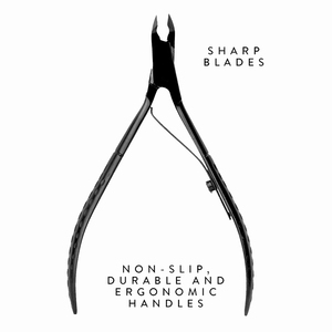 Mango recubierto de Color negro de primera calidad, pinza de uñas de punta afilada con resorte superior de doble caliente para salón, pinza para cutículas de uñas más vendida - Product Image 2