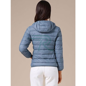 Chaqueta de Invierno Acolchada con Capucha Larga Personalizada de Alta Calidad de Razorts para Mujer, Cierre de Pullover, Diseño Sólido - Product Image 6