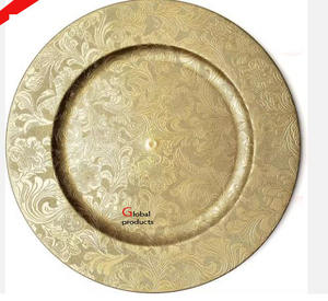Assiette de présentation ronde en métal, aspect antique, pour hôtel, restaurant et bar - Product Image 4