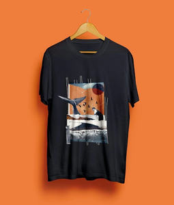 Camiseta gráfica personalizada a la moda, venta al por mayor, camisetas Unisex de gran tamaño de algodón 100% de alta calidad, Impresión de pantalla corta de peso pesado 230G - Product Image 3