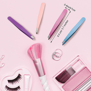 Pince à épiler pour cils acier inoxydable couleur différente personnalisée 7 pièces ensembles de pinces à épiler d'extension de cils - Product Image 3