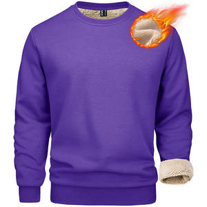 Custom Printed 100% Cotton Sweatshirt Breathable Soft Sherpa Lining <b>Long</b> <b>Sleeves</b> Lightweight 380 GSM for Winter Hand Washed - Product Image 6