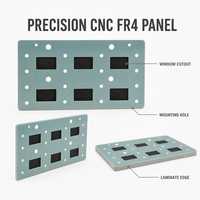 Panneau de fenêtre CNC personnalisé en FR4 G10 avec découpes rectangulaires, 100 % fibre de verre vierge, panneau d'isolation certifié ISO