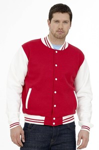 Chaqueta de lana de béisbol Varsity Letterman Bomber y mangas de cuero genuino - Product Image 2