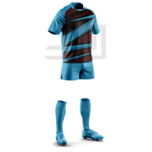 Tenue de sport pour équipe de rugby, maillot personnalisé imprimé, short respirant, séchage rapide, coupe-vent, 100% polyester, pour équipes compétitives - Product Image 5