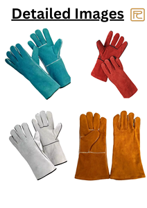 Gants de soudage en cuir de vache fendu XL certifiés CE Design multicolore de qualité supérieure pour écran tactile Compatible ignifuge antistatique - Product Image 5