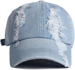 Casquette de baseball unisexe ajustable en denim lavé, respirante, imperméable, avec broderie 3D personnalisée, nouvelle mode, pour les sports de plein air - Product Image 4