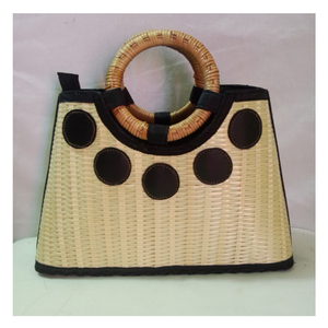 Bolsa de paja ecológica para verano: Bolsa de algas marinas tejida a mano con forro interior con cremallera de Vietnam de 99 Gold Data - Product Image 3