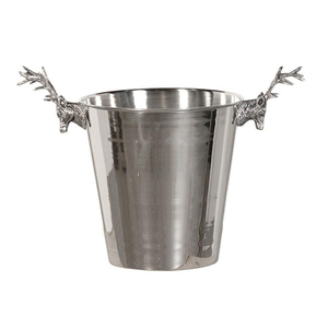 <b>Stainless</b> <b>Steel</b> Hammered Silver <b>Wine</b> Champagne Bottle Chilling Ice Bucket - Product Image 4