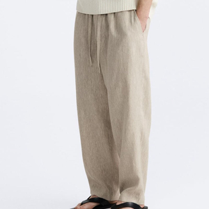 Pantalon de jogging d'hiver à coupe étroite pour hommes Ceinture côtelée élastique Polaire légère Style décontracté avec logo personnalisé - Product Image 3