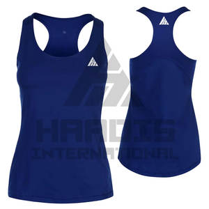 Logo personnalisé femmes Gym Fitness entraînement Yoga débardeur haut court femmes été course col rond débardeurs pour femme Gym vêtements actifs - Product Image 5