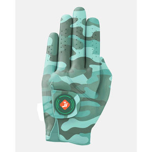 Gants de golf pour hommes, motif camouflage premium, pour gaucher, durables, antidérapants, en cuir intégral, avec sangle de poignet réglable, gants de sport à doigts complets - Product Image 1