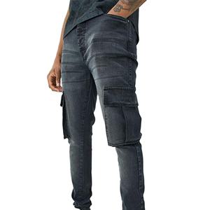 Jean pour homme multi-poches, coupe slim, taille mi-haute, décontracté, en denim, personnalisable OEM, nouvelle mode streetwear, vente en gros, très demandé - Product Image 1