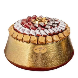 Cuenco de metal plateado adornado de lujo decorativo con cuenco de chocolate y dulces Premium perfecto para bodas y eventos elegantes - Product Image 3