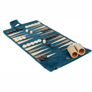 Wholesale Prices Foldable Sports and Entertaining Customized Luxurious Leather <b>Roll</b> up Backgammon Game Set for Kids and Adults - Product Image 5