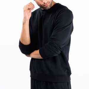 Sudadera con cuello redondo para hombre, forro polar en blanco, tela de algodón 100% para impresión personalizada, jersey de moda al por mayor - Product Image 4