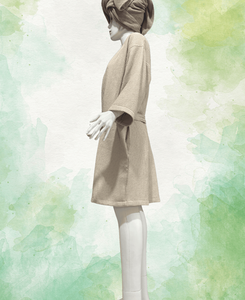 100% coton femmes peignoir Kimono ensemble séchage rapide couleur unie Robe de chambre Robe taille élastique Simple élégant coton Look - Product Image 1