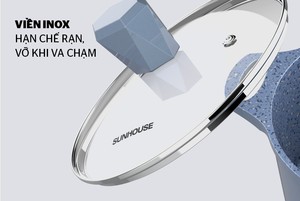 Best-seller Batterie de cuisine en aluminium de haute qualité 3 pièces Batterie de cuisine marbrée antiadhésive et casserole à sauce - Product Image 5