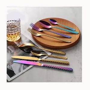Acier inoxydable Royal arc-en-ciel couleur nuances cuillère fourchette et couteau couverts en vrac multi couleurs nuances couverts vaisselle couverts - Product Image 1