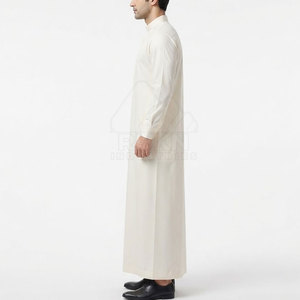 Premium Slim Fit Modern Casual <b>Thobe</b> for <b>Men</b> Islamic Clothing Elegant Details Comfortable Wearing Feel Stylish Look Cotton - Product Image 3
