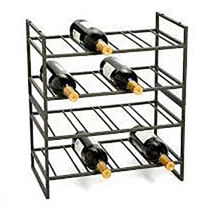 Estante de almacenamiento de 4 niveles, estante de vino apilable, estantes de vino de estilo clásico para botellas, Bar, gabinete de vino, despensa - Product Image 1