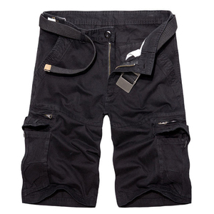 Shorts Cargo en Laine pour Hommes Grande Taille Vintage Personnalisés de Haute Qualité, Respirants, Écologiques et à Séchage Rapide, Noirs - Product Image 5