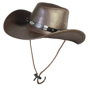 Chapeau de cow-boy/pêcheur en cuir réglable unisexe, nouvelle mode 2025 - Cadeau décontracté pour adultes pour les amateurs de camping et d'escalade, toutes saisons - Product Image 5