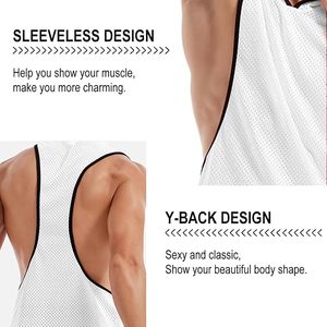 <b>Men</b> sports <b>vest</b> sleeveless <b>gym</b> workout tank top breathable quick dry fitness activewear for running and training - Product Image 6