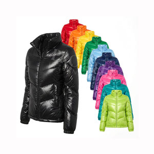 Veste matelassée en duvet de canard de qualité supérieure respirante et brillante imperméable à l'eau Manteau d'hiver à fermeture éclair bidirectionnelle Col montant - Product Image 1