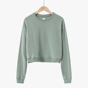 Sudaderas de Invierno Personalizadas para Mujer, 100% Algodón, la Mejor Calidad, Transpirables, Ligeras, con Logotipo Frontal, Teñido Liso, MOQ Bajo - Product Image 2