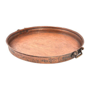 Bandeja de cobre de forma ovalada martillada, mango de resina, mesa de comedor, bandeja de cobre para servir alimentos, bandeja de cobre decorativa - Product Image 2