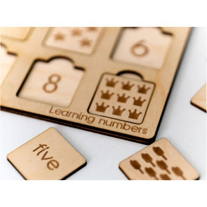 魅力的なモンテッソーリ学習番号SVGレーザーカットファイル木製レーザー教育玩具SVGレーザーレディカットファイルインスタントダウンロード - Product Image 6