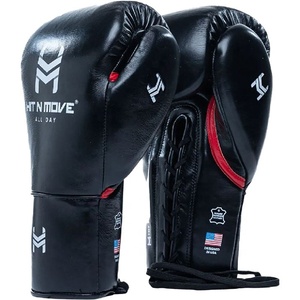 Guantes de Boxeo Muay Thai de Cuero de Alta Calidad, Cierre de Gancho y Bucle, Diseño de Logotipo Personalizado para MMA y Kickboxing - Product Image 1