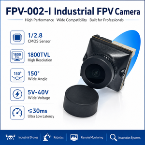 กล้องโดรน FPV สำหรับอุตสาหกรรม 1800TVL HD CMOS WDR มองเห็นในเวลากลางคืน แสงน้อย ความหน่วงต่ำพิเศษ มุมมองภาพ 150 องศา 5-40V OEM - Product Image 2