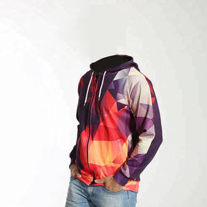 Sudadera con Capucha y Cremallera para Invierno, Estampado Vibrante, Diseño Artístico Detallado, Tejido Suave y Transpirable 100% Poliéster, Corte Regular para Actividades al Aire Libre - Product Image 3