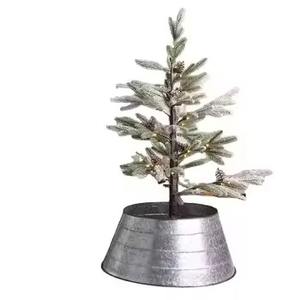 Merry Christmas Red Coated Modern Metal Tree Collar Último diseño Decoración del hogar Soporte para árbol de Navidad - Product Image 6