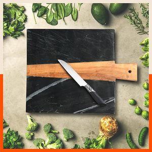Planche à découper en bois-marbre facile à manipuler de haute qualité pour un usage domestique et le service - Product Image 1