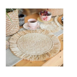 Wholesale <b>Round</b> Machine Woven Dining Table <b>Mat</b> Non Slip Washable Kitchen Decor <b>Place</b> <b>Mat</b> for Luxury Design - Product Image 4