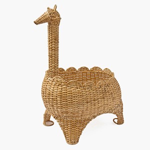 Cesta de Almacenamiento de Mimbre con Forma de Jirafa, Cesta de Almacenamiento Hecha a Mano, Venta al por Mayor, Ecológica, Hecha en Vietnam - Product Image 1
