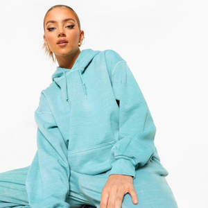 เสื้อฮู้ดผู้หญิงขายส่ง ผ้าฝ้ายฟลีซ 100% หนานุ่ม ซักกรด สไตล์ Y2K แห้งเร็ว ระบายอากาศดี สำหรับฤดูหนาว - Product Image 5