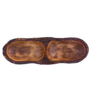 Bol en bois avec finition naturelle lisse, design artisanal, idéal pour servir en cuisine, présenter des salades et décorer la maison avec raffinement - Product Image 1