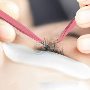 Pinzas para pestañas recubiertas de color de alta calidad, acero inoxidable para técnicos de salón, pinzas para pestañas recubiertas de color elegantes - Product Image 5