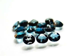 Authentic faceted London Blue Topaz พลอย6x4mm รูปไข่ลอนดอนโทแพซธรรมชาติและสีน้ำเงินเข้มหินหลวมมากสำหรับการทำเครื่องประดับ - Product Image 6