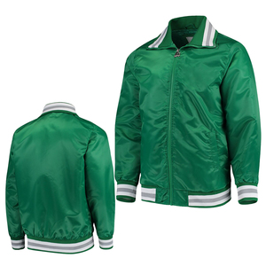 Vintage Satin Winter Casual Stand Solid Color Dyed Varsity Jacket Men Women Trendy Streetwear Baseball Bomber Custom Logo Coat - Product Image 1