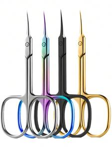 Ciseaux à cuticules en acier inoxydable, lame fine incurvée, pince à cuticules, coupe-sourcils, coupe-cils, peau sèche, outils de manucure - Product Image 1