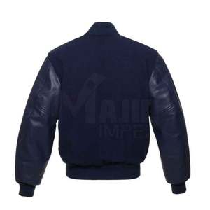 Chaqueta con letras de béisbol de algodón personalizada para hombre al por mayor, chaqueta de invierno de gran tamaño, diseño liso en blanco, ropa de invierno personalizable - Product Image 3